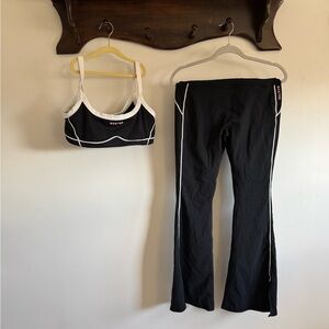 Bo+Tee Limited Edition Soft Active Contrast Set Flared Legging and Sports Bra